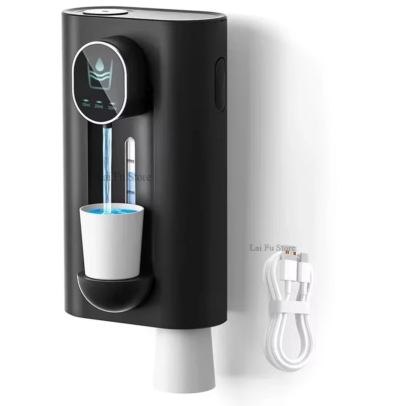 Mouthwash Dispenser for Bathroom, 18.26 Oz (540Ml) Touchless Auto Mouth Wash Dispenser with Magnetic Cups Dropshipping